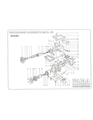 Pièces détachées FAMA TRITACARNE CARENATO Mod.32 EXPORT Annee 0 - FAMA TRITACARNE CARENATO Mod.32 EXPORT - Annee 0 - Fama