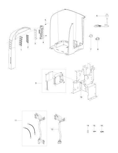 Pièces détachées Rotary Vapore "Pod" - 220V 50Hz - Groupe Électrique - 8 - C0648X00 - Sgl 