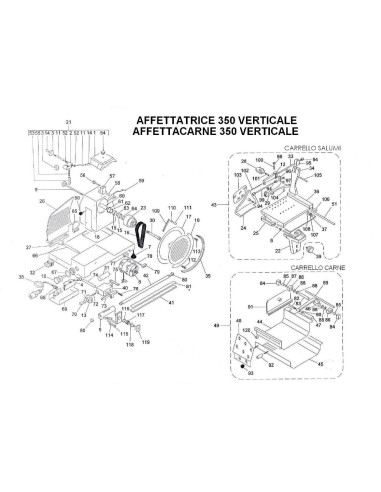 Pièces détachées FAMA AFFETTATRICE 350 VERTICALE CE Annee 2011 - FAMA AFFETTATRICE 350 VERTICALE CE - Annee 2011 - Fama