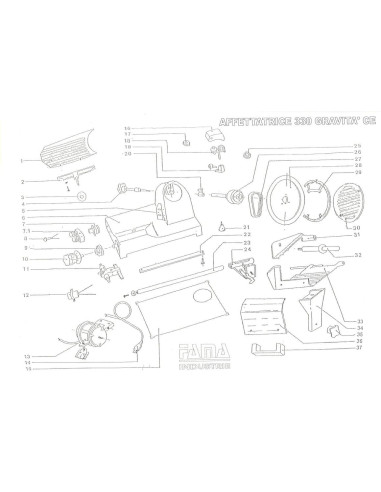 Pièces détachées FAMA AFFETTATRICE 330 GRAVITA CE Annee 0 - FAMA AFFETTATRICE 330 GRAVITA CE - Annee 0 - Fama