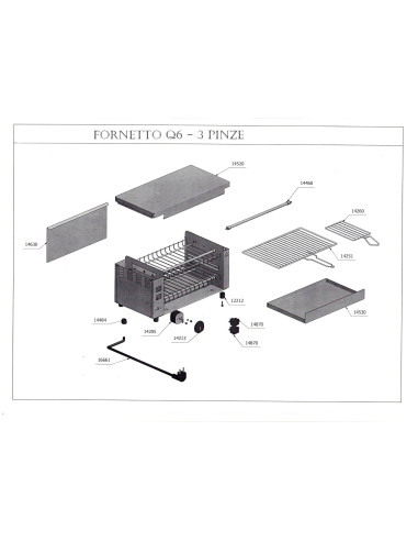 Pièces détachées FAMA FORNETTO Q6 - 3 PINZE Annee 2015 - FAMA FORNETTO Q6 - 3 PINZE - Annee 2015 - Fama