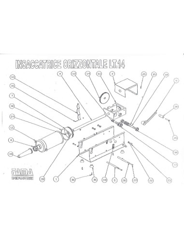 Pièces détachées FAMA INSACCATRICE KG.14 ORIZZONTALE Annee 0 - FAMA INSACCATRICE KG.14 ORIZZONTALE - Annee 0 - Fama