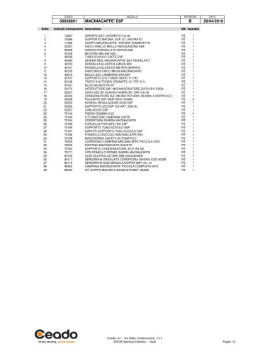 Pièces détachées CEADO E6P Annee 04-2016 REVB - CEADO E6P - Annee 04-2016 REVB - Ceado