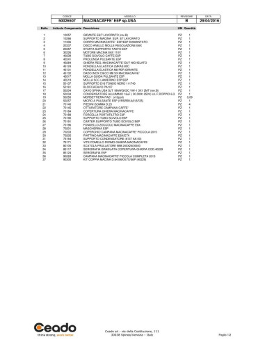 Pièces détachées CEADO E5P USA Annee 04-2016 REVB - CEADO E5P USA - Annee 04-2016 REVB - Ceado