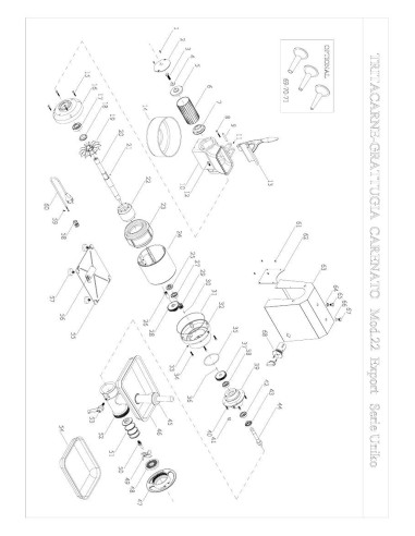 Pièces détachées FAMA TRITACARNE GRATTUGIA CARENATO Mod.22 EXPORT Serie UNIKO Annee 0 - FAMA TRITACARNE GRATTUGIA CARENATO Mod.2