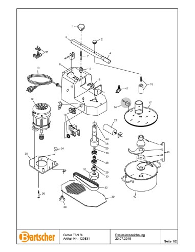 Pièces détachées pour Cutter T3N 3L marque Bartsher 