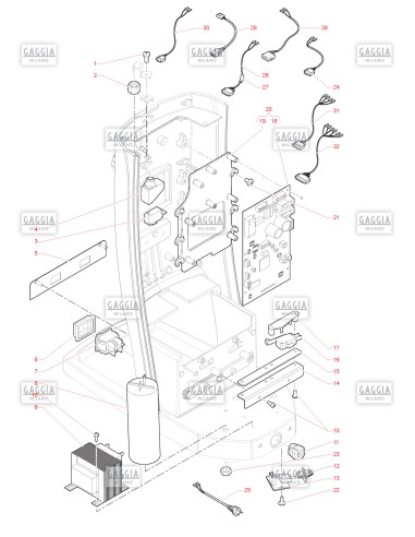 Pièces détachées G10 - 230V 50Hz - Electrical Components - 2 - C0173X00 - GAGGIA 