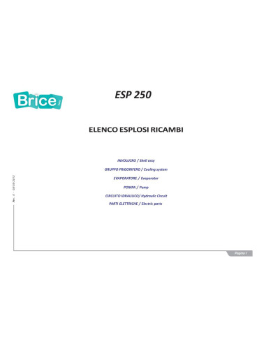 Pièces détachées EURFRIGOR ESP250 Annee 05-2012 