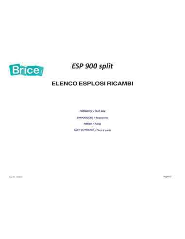 Pièces détachées EURFRIGOR ESP900SPLIT Annee 01-2012 