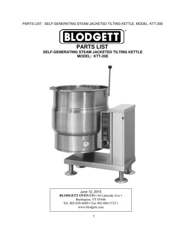 Pièces détachées BLODGETT KTT-20E 