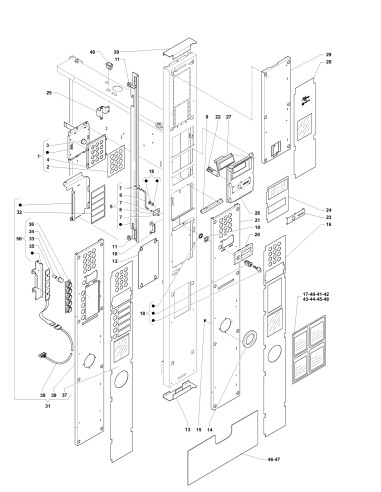 Pièces détachées Sfera   -   220V 50Hz - Porte, côté extérieur - 1 - C211X01 - Necta 