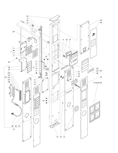 Pièces détachées Sfera Food - 220V 50Hz - Porte, côté extérieur - 1 - C223X01 - Necta 