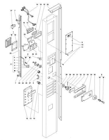 Pièces détachées Sfera P - 220 Volt - 50 Hz - Porte, côté extérieur - 1 - C232X00 - Necta 