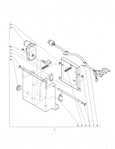 Pièces détachées Sfera P Food - 220 Volt - 50 Hz - Verrouillage pour zone de prélèvement - 3 - C246X00 - Necta 