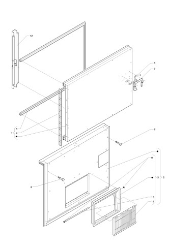 Pièces détachées Diesis   -   220V 50Hz - Contre-porte - 3 - C3275X00 - Necta 