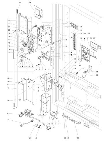 Pièces détachées Diesis 500-700 - 220V 50Hz - Porte, côté intérieur - 2 - C3275X01 - Necta 