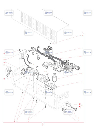 Pièces détachées Festival - 230V 50Hz - Panneau électrique (Gaz R134) - 4 - C3775X01 - Necta 