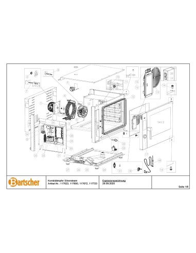 Pièces détachées pour Four mixte à vap. Silversteam P-5230DRS marque Bartsher 