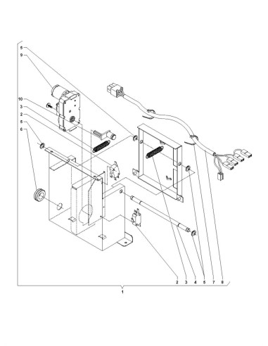 Pièces détachées Rondo' - 220 Volt - 50 Hz - Verrouillage pour zone de prélèvement - 3 - C212X00 - Necta 