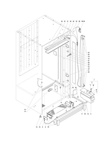 Pièces détachées Rondo' - 220 Volt - 50 Hz - Châssis - 4 - C212X00 - Necta 