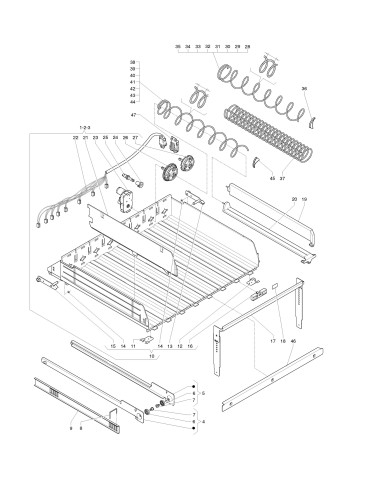 Pièces détachées Rondo' - 120V  60Hz - Plateau et spirals - 5 - C3075X00 - Necta 