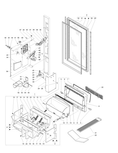 Pièces détachées Rondo' Food - 220V 50Hz - Porte, côté intérieur - 2 - C224X01 - Necta 