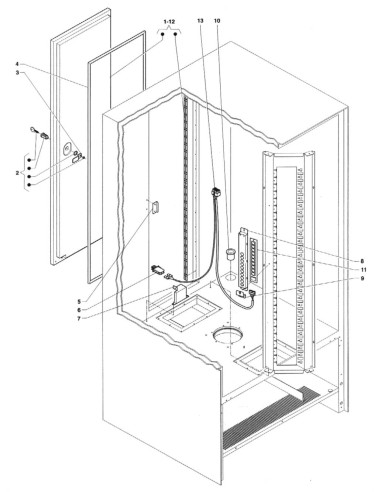 Pièces détachées Starfood - 220 Volt - 50 Hz - Meuble avec porte arrière - 4 - C171X01 - Necta 