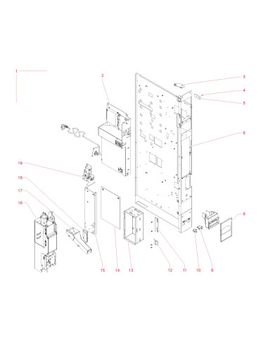 Pièces détachées Sinfonia 6 Selezioni230V 50Hz - Gr. drawer - 3 - C4345X00 - Necta 