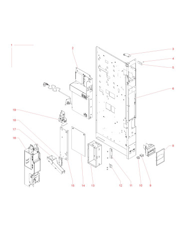 Pièces détachées Sinfonia 9 Selezioni230V 50Hz - Gr. drawer - 3 - C4445X00 - Necta 