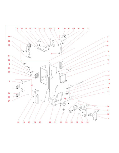 Pièces détachées Sinfonia 9 Selezioni230V 50Hz - Gr. montage sortie produit nouveau - 4 - C4445X00 - Necta 