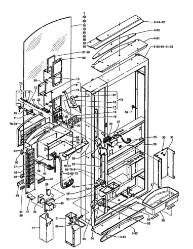 Pièces détachées Zeta 550 - Porte - 1 - C126X02 - Necta 