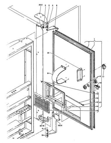 Pièces détachées Zeta 550 - Contre-porte - 2 - C126X02 - Necta 