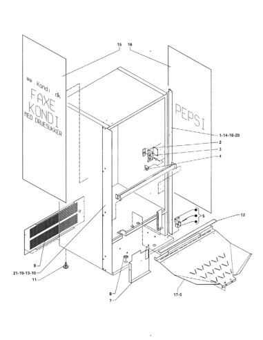 Pièces détachées Zeta - Zeta Lx - Versione 550 - 220 Volt - 50 Hz - Châssis - 4 - C126X03 - Necta 