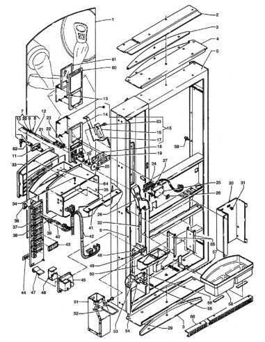 Pièces détachées Zeta 750 - Porte - 1 - C149X00 - Necta 