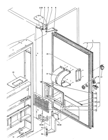 Pièces détachées Zeta - Versione 750 - 220 Volt - 50 Hz - Contre-porte - 2 - C149X01 - Necta 