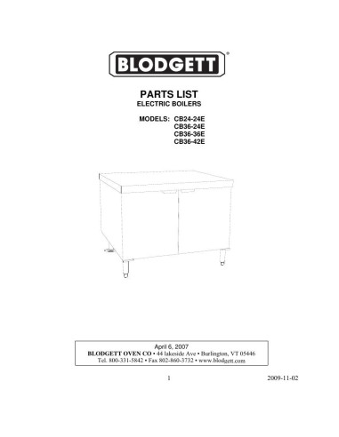 Pièces détachées BLODGETT CB36-24E 