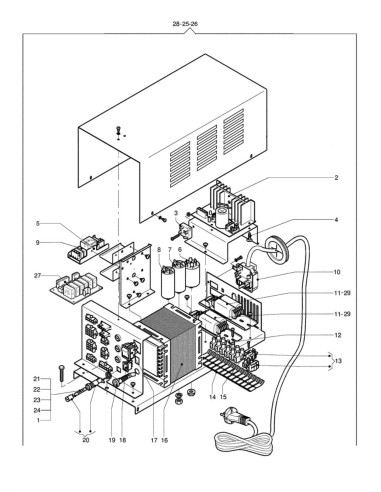 Pièces détachées Smart Hot Gas - 220 Volt - 50 Hz - Panneau électrique - 5 - C129X03 - Necta 