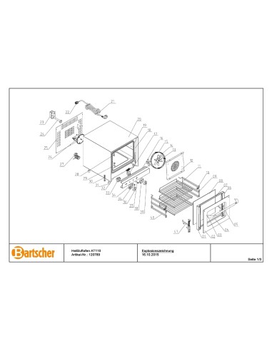 Pièces détachées pour Four à convection AT110 marque Bartsher 