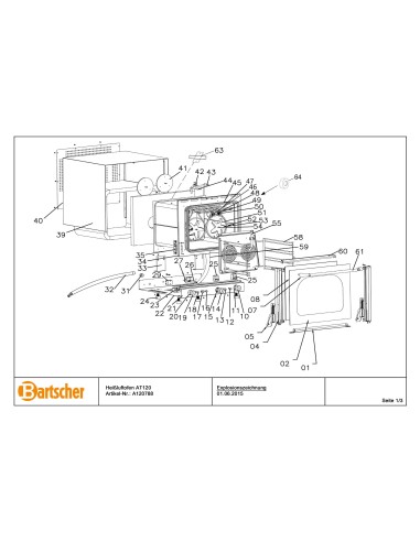 Pièces détachées pour Four à convection AT120 marque Bartsher 