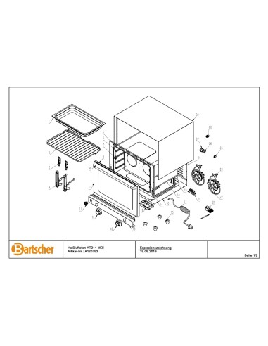 Pièces détachées pour Four à convection AT211-MDI marque Bartsher 