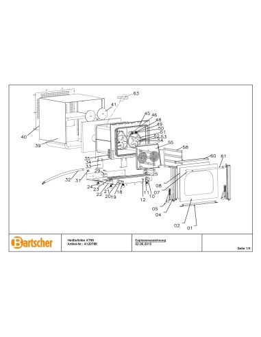 Pièces détachées pour Four à convection AT90 marque Bartsher 