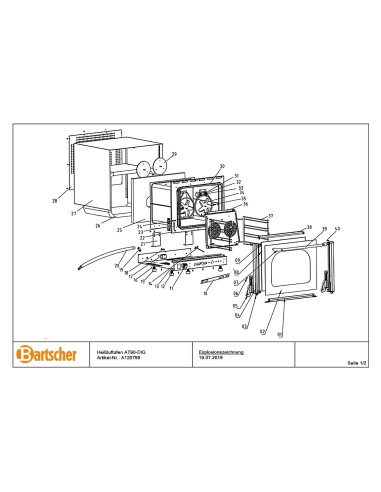 Pièces détachées pour Four à convection AT90-DIG marque Bartsher 