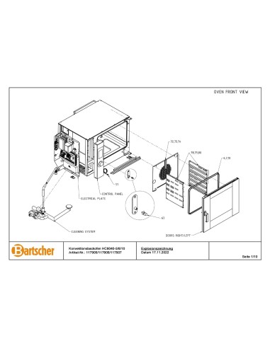 Pièces détachées pour Four à convection HC6040-10 marque Bartsher 