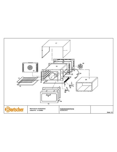 Pièces détachées pour Four à convection universe marque Bartsher 