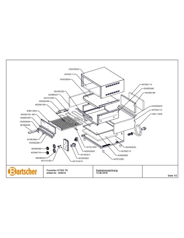 Pièces détachées pour Four à pizza ST350 TR marque Bartsher 