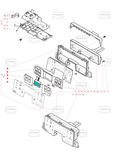 Pièces détachées Aulika Top Evo Hsc E Ri - Installation électrique - 4 - C0103X00 - SAECO 